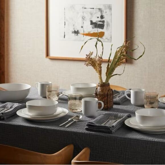 Parachute Cloud Cotton Tablecloth Gray 70”x96”  Sold out color - Picture 1 of 4